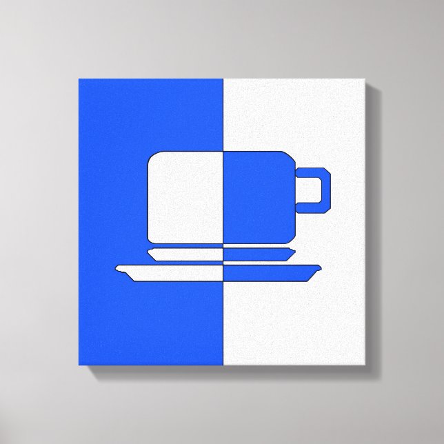 Ashton Blue and White Cup Leinwanddruck (Vorderseite)