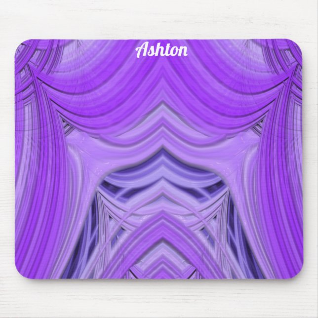 ASHTON ~ Blue Lavendel und Lila Design Mousepad (Vorne)