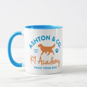 Ashton & Co. K9 Academy 11 oz. 2c. Light Blue Logo Tasse