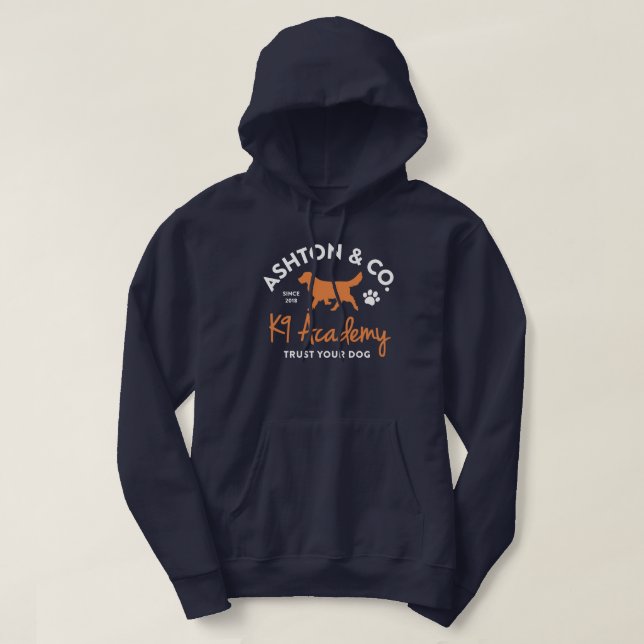 Ashton & Co. K9 Academy 2c Dunkel  Hoodie (Design vorne)