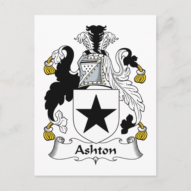 Ashton Familienwappen Postkarte (Vorderseite)