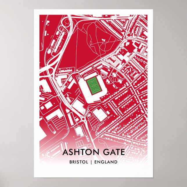Ashton Gate Poster - Zuhause des Bristol City FC,  (Vorne)