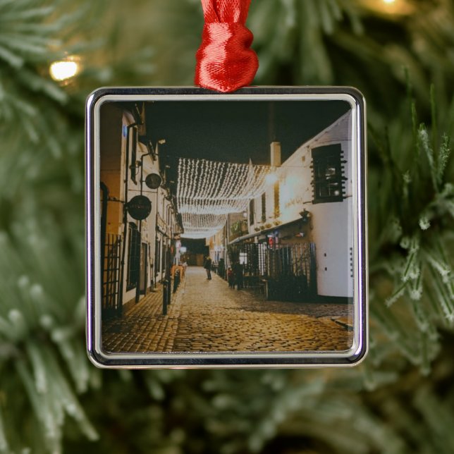 Ashton Lane, Glasgow, Schottland Ornament Aus Metall (Baum)