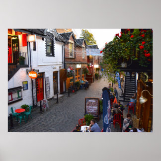 Ashton Lane, Glasgow, Schottland. Poster