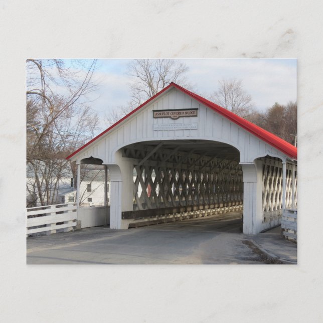 Ashuelot Covered Bridge Postkarte (Vorderseite)