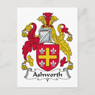 Ashworth Familienwappen Postkarte