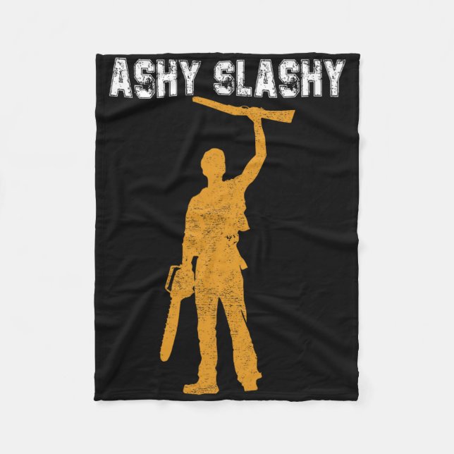 Ashy Slashy Graphic Halloween Phantastisch Apparel Fleecedecke (Vorderseite)