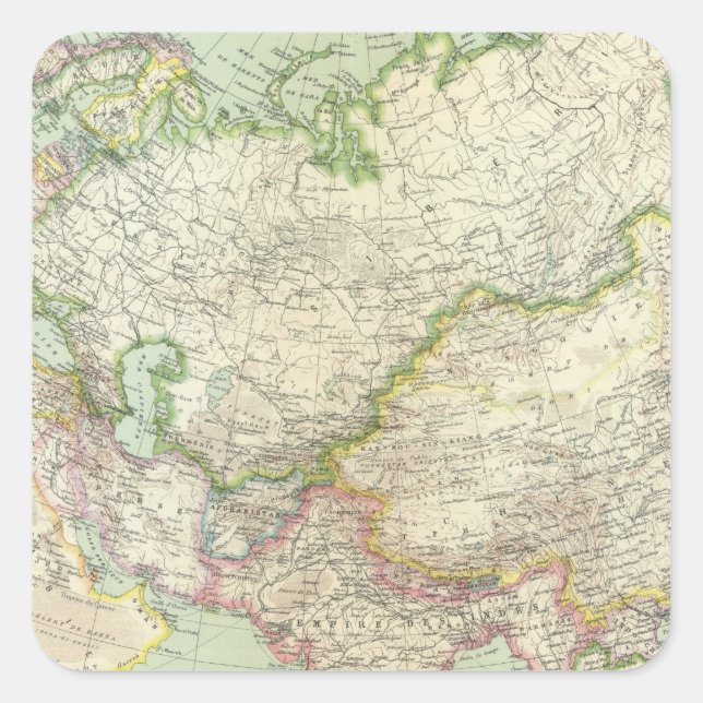 Asia 37 quadratischer aufkleber (Vorderseite)