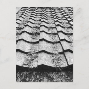 Asia, Japan, Miyajima. Clay roof detail Postkarte