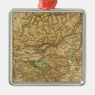 Asia Map von Worcester Silbernes Ornament