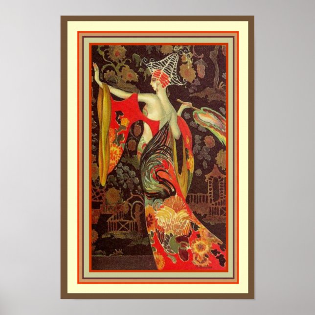 Asian Art Deco Poster 13 x 19 (Vorne)