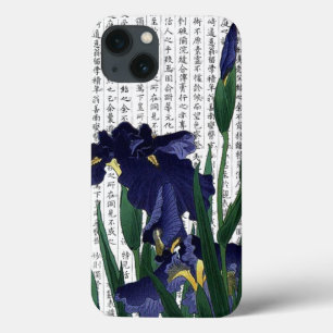 Asian Blue Iris im Kanji Hintergrund Case-Mate iPhone Hülle