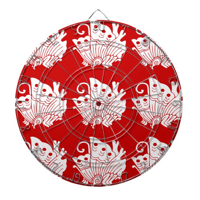 Asian Butterfly Japanese Kamon Design Dartscheibe (vorne)