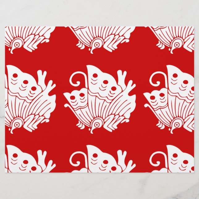 Asian Butterfly Japanese Kamon Design Flyer (Vorne)
