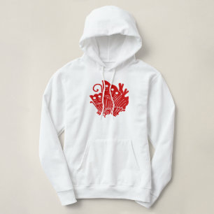 Asian Butterfly Japanese Kamon Design Hoodie