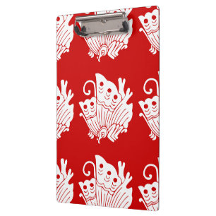 Asian Butterfly Japanese Kamon Design Klemmbrett
