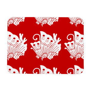Asian Butterfly Japanese Kamon Design Magnet