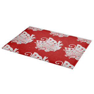 Asian Butterfly Japanese Kamon Design Schneidebrett