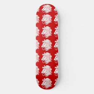 Asian Butterfly Japanese Kamon Design Skateboard
