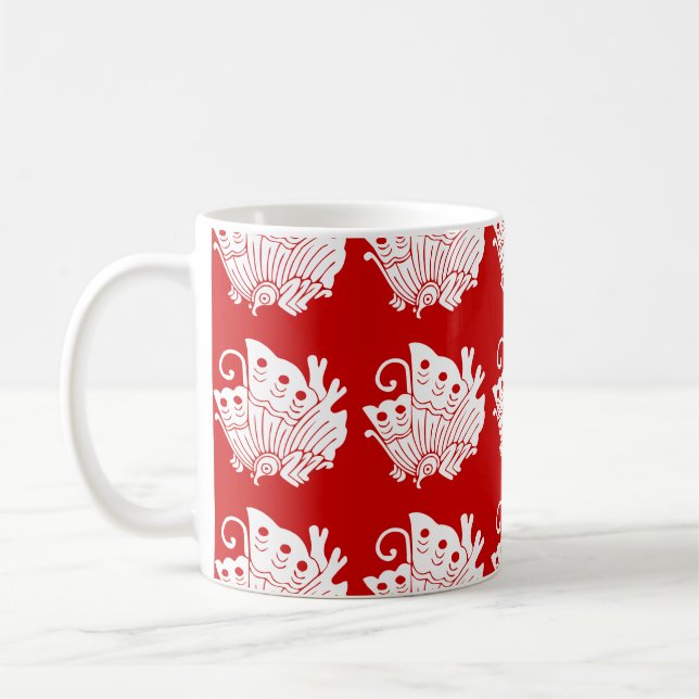 Asian Butterfly Japanese Kamon Design Tasse (Links)