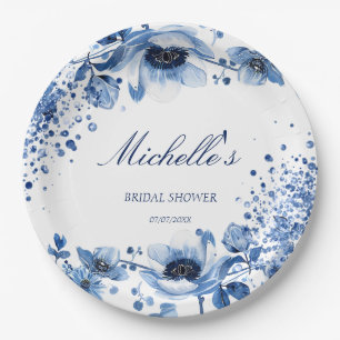 Asian Chinoiserie Light Blue Floral Bridgerton Pappteller