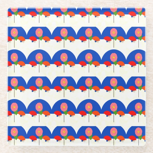 Asian contemporary  glasuntersetzer (Vorderseite)