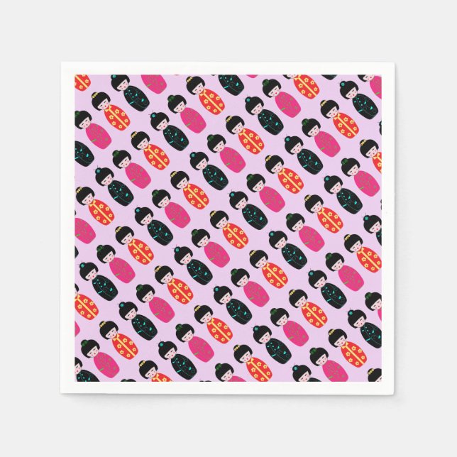 Asian Dollars Paper Napkin Serviette (Vorderseite)