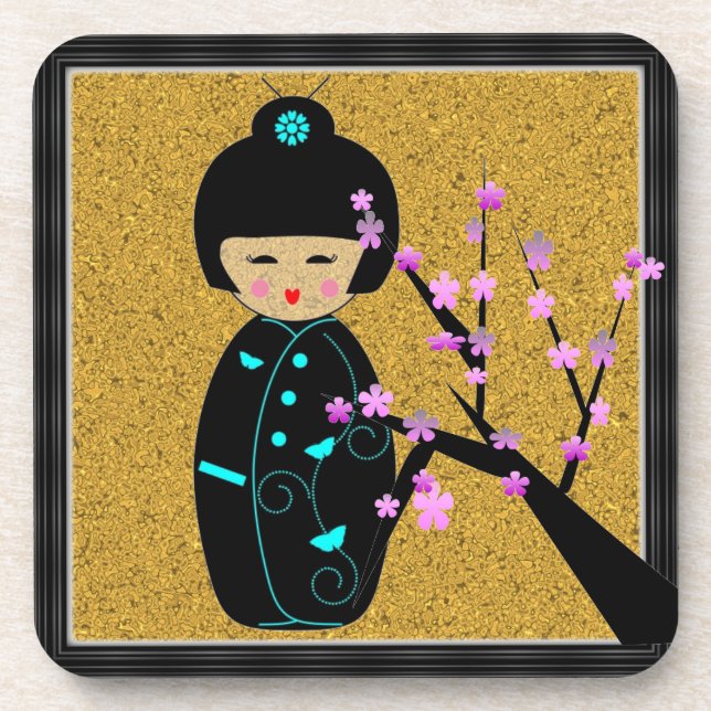 Asian Dolls Getränkeuntersetzer (Vorderseite)
