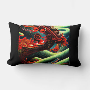 ASIAN DRAGON THROW PILLOW LENDENKISSEN