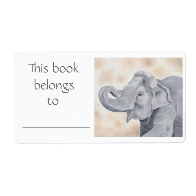 Asian Elephant Book Label (Vorne)