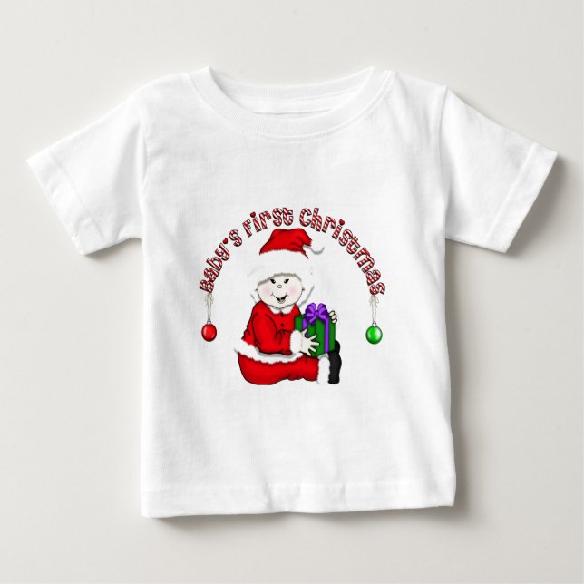 Asian Elf Baby 1. Weihnachten T-shirt (Vorderseite)