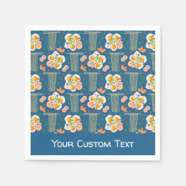 Asian Food Illustration Paper Napkins with Ramen Serviette