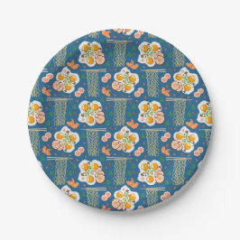Asian Food Illustration Paper Plates with Ramen Pappteller