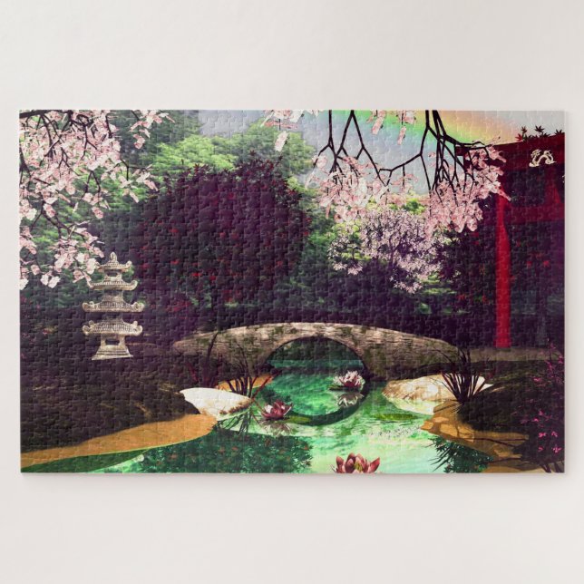 Asian Garden 3D Art Puzzle (Horizontal)