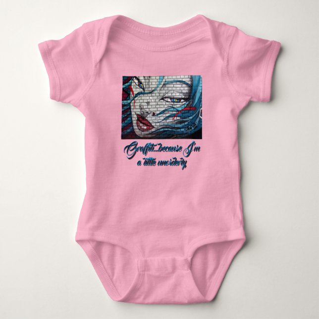 Asian Girl Graffiti Baby Strampler (Vorderseite)