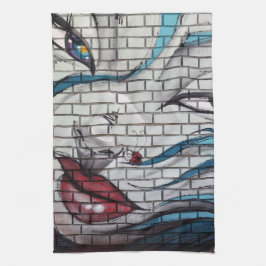 Asian Girl Graffiti Geschirrtuch