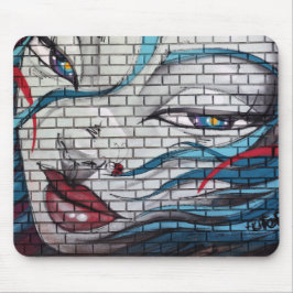 Asian Girl Graffiti Mousepad