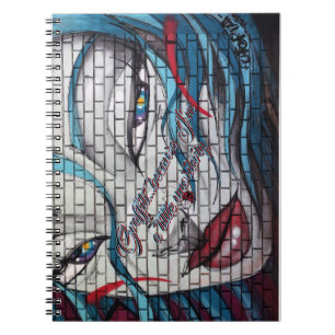 Asian Girl Graffiti Notizblock