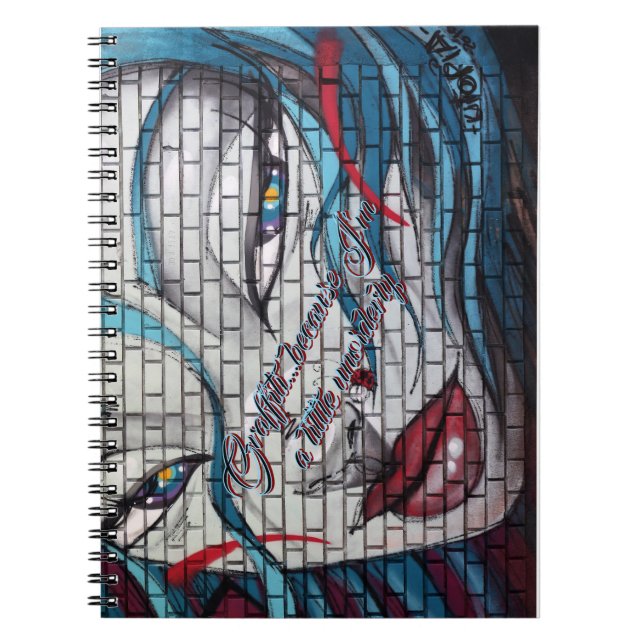 Asian Girl Graffiti Notizblock (Vorderseite)
