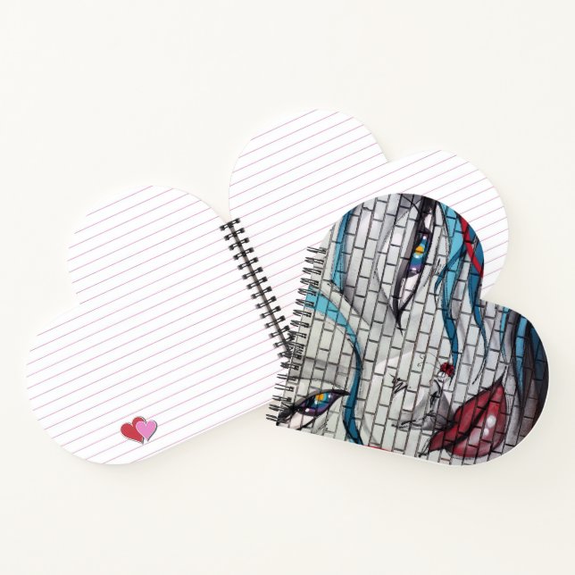 Asian Girl Graffiti Notizbuch (Innenseite)