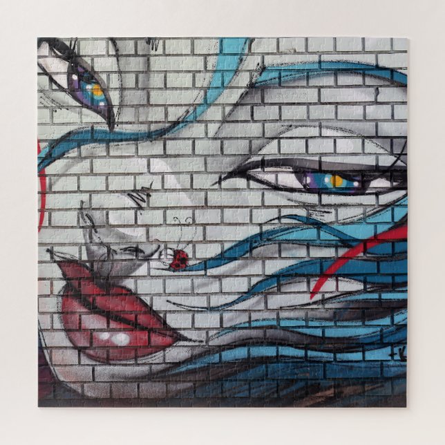 Asian Girl Graffiti Puzzle (Vertikal)