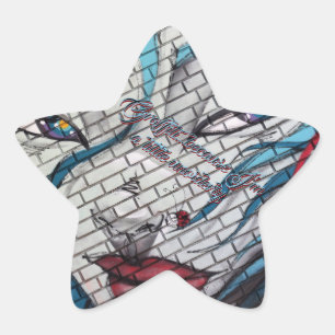 Asian Girl Graffiti Stern-Aufkleber