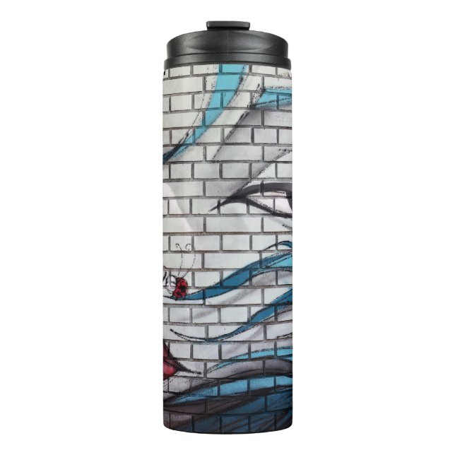 Asian Girl Graffiti Thermosbecher (Vorderseite)