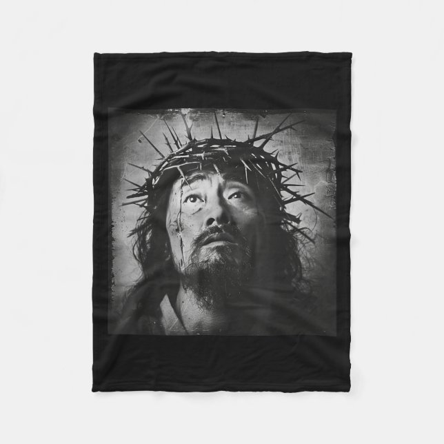 Asian Jesus, Christianity, Church, Asia, Jesus  Fleecedecke (Vorderseite)