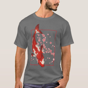 Asian Koi Fish Cherry Blossom Sakura Nishikigoi Ko T-Shirt