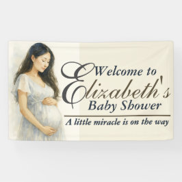 Asian Mom to be Elegant Bohemian  Baby Shower Banner