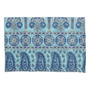 Asian Paisley Border: Traditionelles Design. Kissenbezug