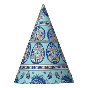 Asian Paisley Border: Traditionelles Design. Partyhütchen