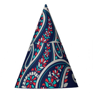 Asian Paisley: Traditionelles Nahtloses Design. Partyhütchen