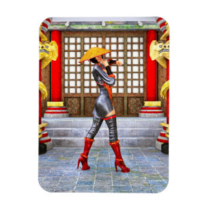 Asian Warrior Maiden Magnet